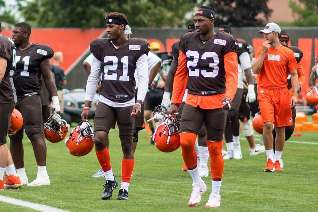 Cleveland Browns practicing