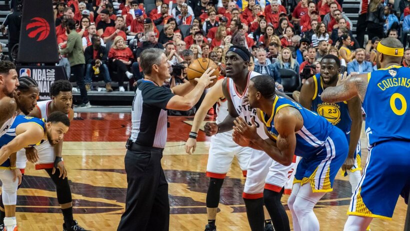 Siakam at the jump ball