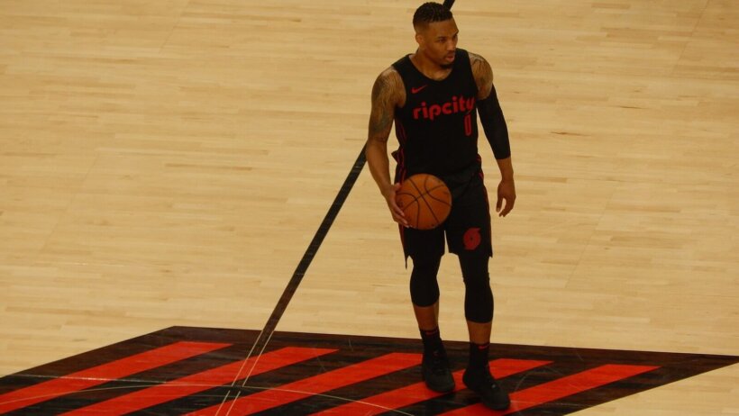Damian Lillard at center court