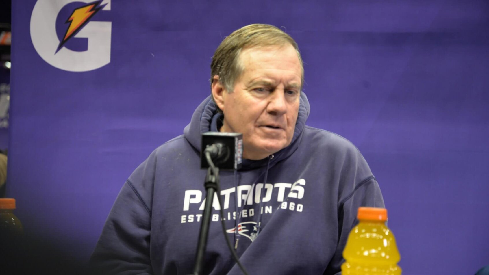 Bill Belichick addressing media