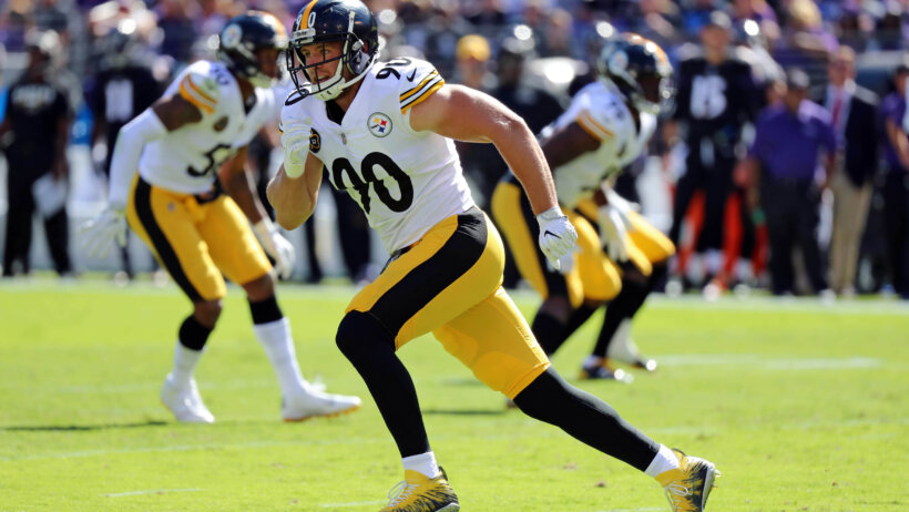 Pittsburgh Steelers linebacker TJ Watt on the field