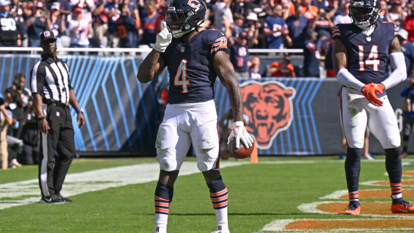 D'Andre Swift celebrating a touchdown