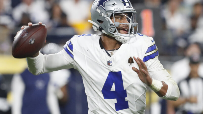 Dallas Cowboys quarterback Dak Prescott passes