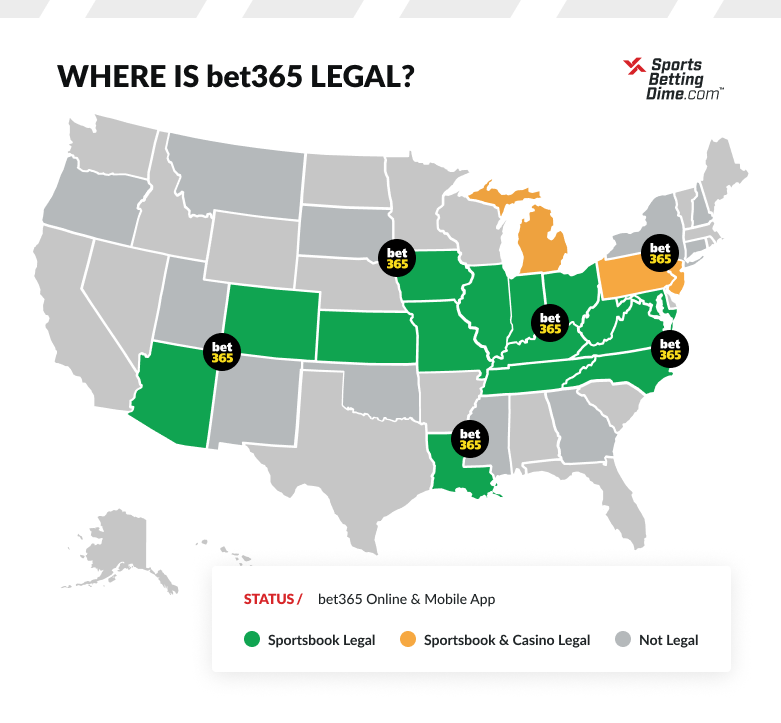 bet365 legal states map