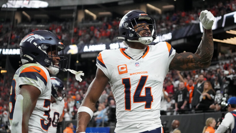 Courtland Sutton celebrating a touchdown