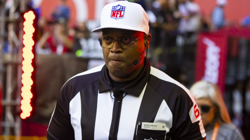 Ron Torbert iso during a Chargers-Cardinals game during the 2024 season.