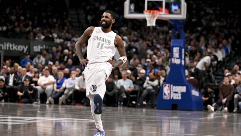 Kyrie Irving stretching