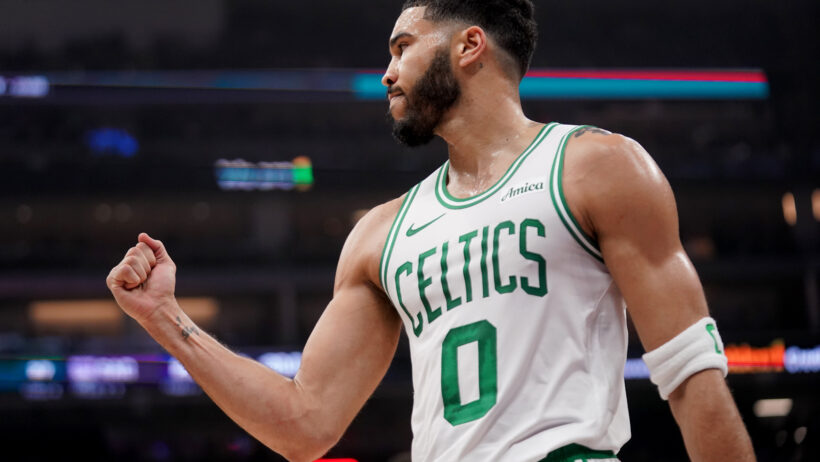 Jayson Tatum fist pump