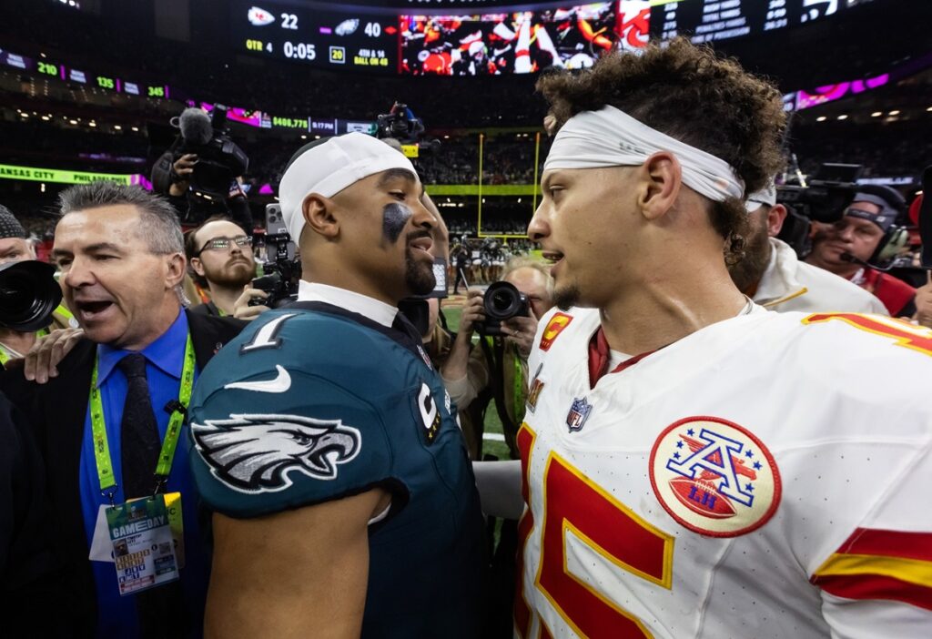 2025 NFL Schedule, Jalen Hurts and Patrick Mahomes
