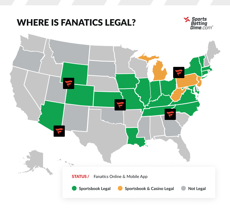 fanatics sportsbook legal states map