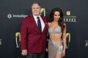 Bill Belichick and Jordon Hudson on the red carpet