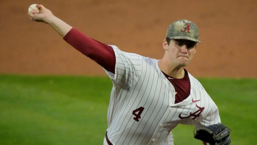 Riley Quick delivers a pitch versus Missouri.