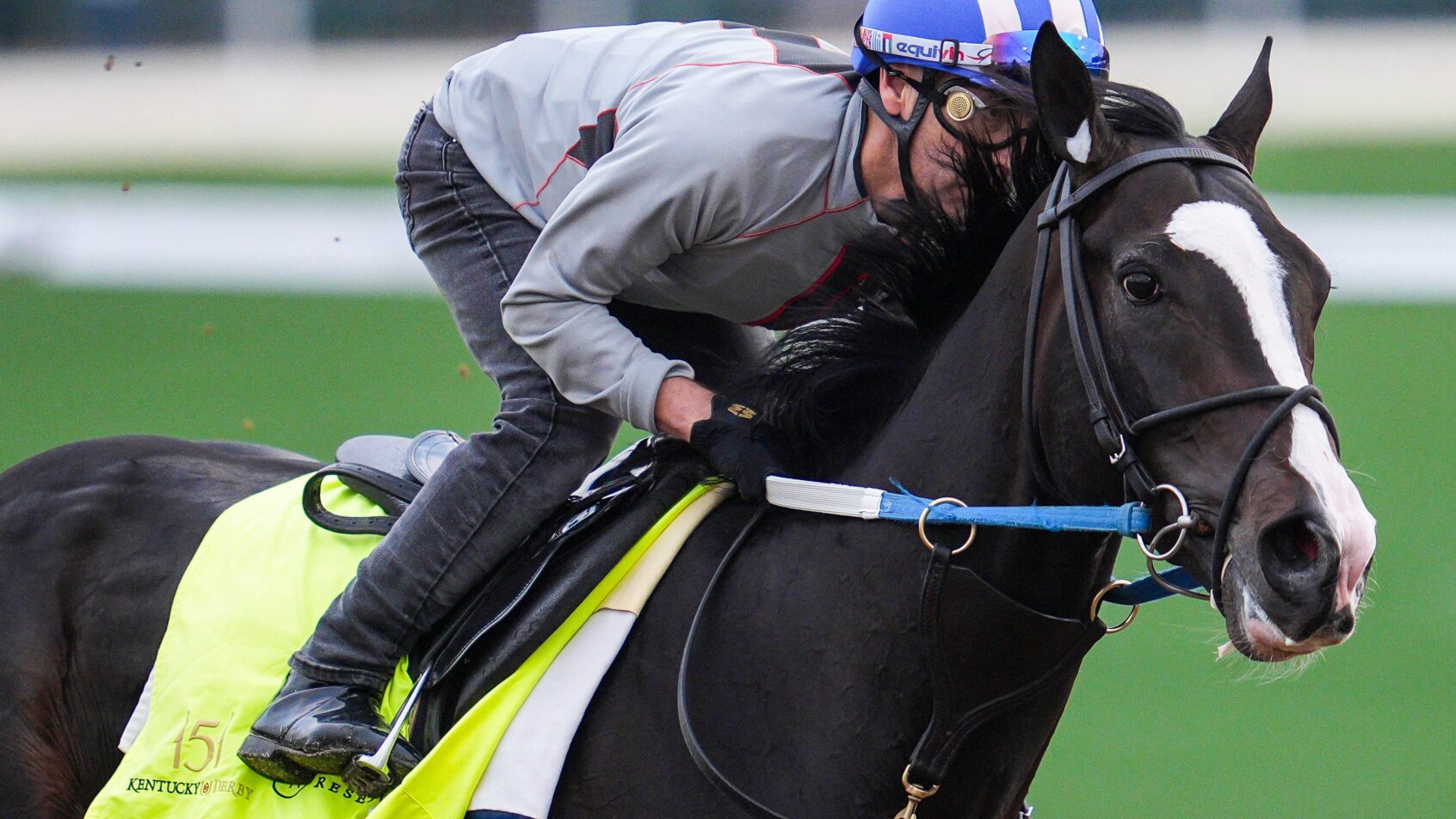 2025 Kentucky Derby contender Tiztastic on the track