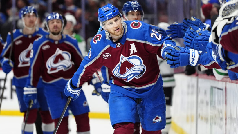 Nathan MacKinnon goal celebration