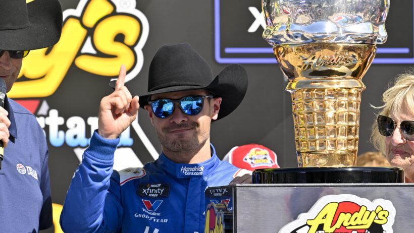 Kyle Larson won the Xfinity race yesterday in Texas. Our NASCAR Wurth 400 predictions have him favored on Sunday to do it again.