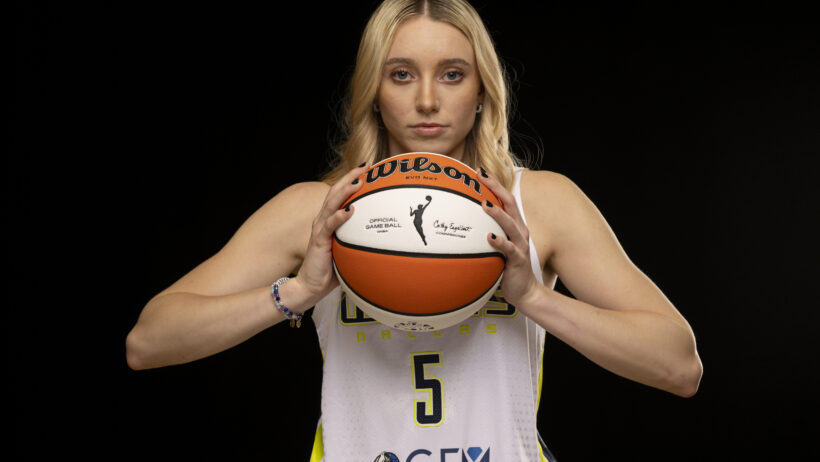 Paige Bueckers holding basketball