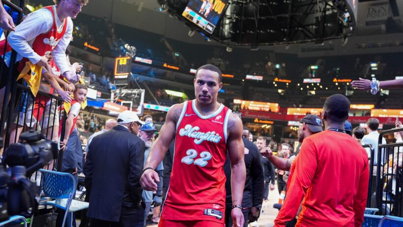 Memphis Grizzlies' Desmond Bane walking off the court