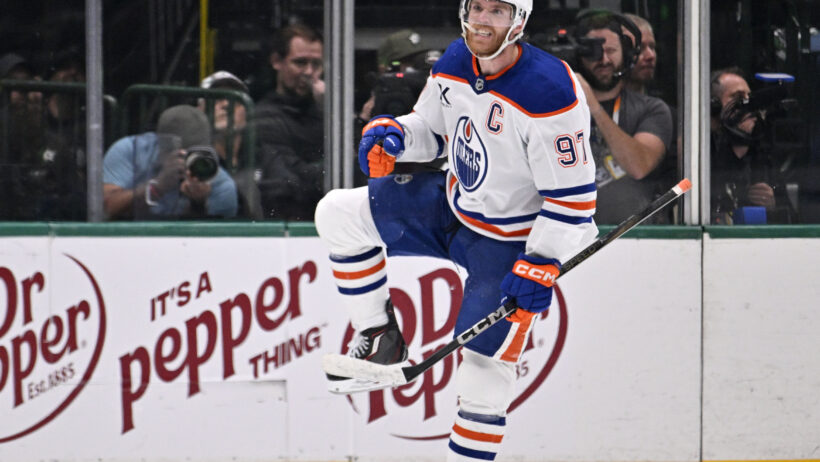 Connor McDavid goal celebration