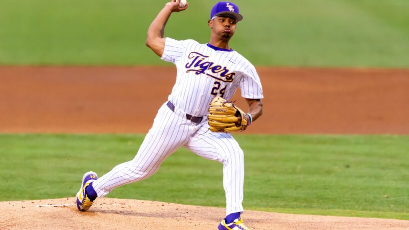 Anthony Eyanson of LSU takes on UCLA this Monday night with a chance to stay in the Winner's Bracket of the Men's College World Series.