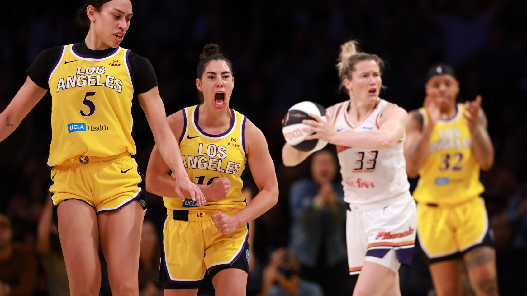 Kelsey Plum pumped reaction