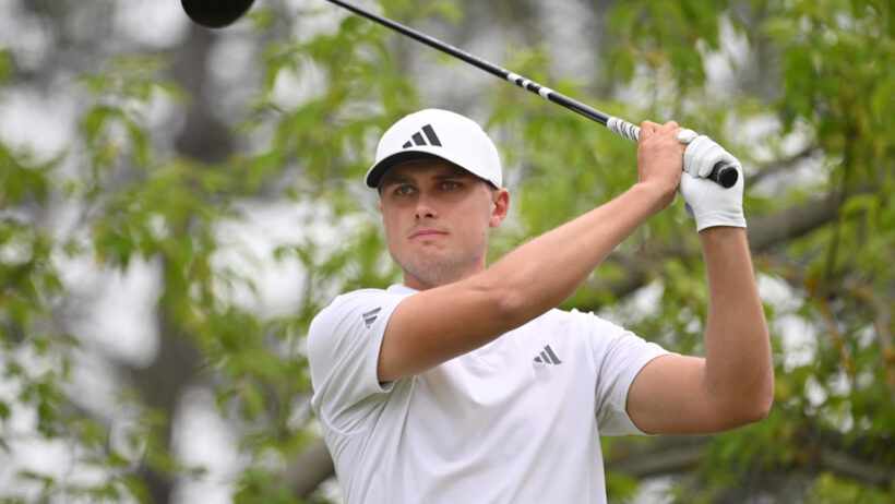 Ludvig Aberg Tee shot at the RBC Canadian Open.