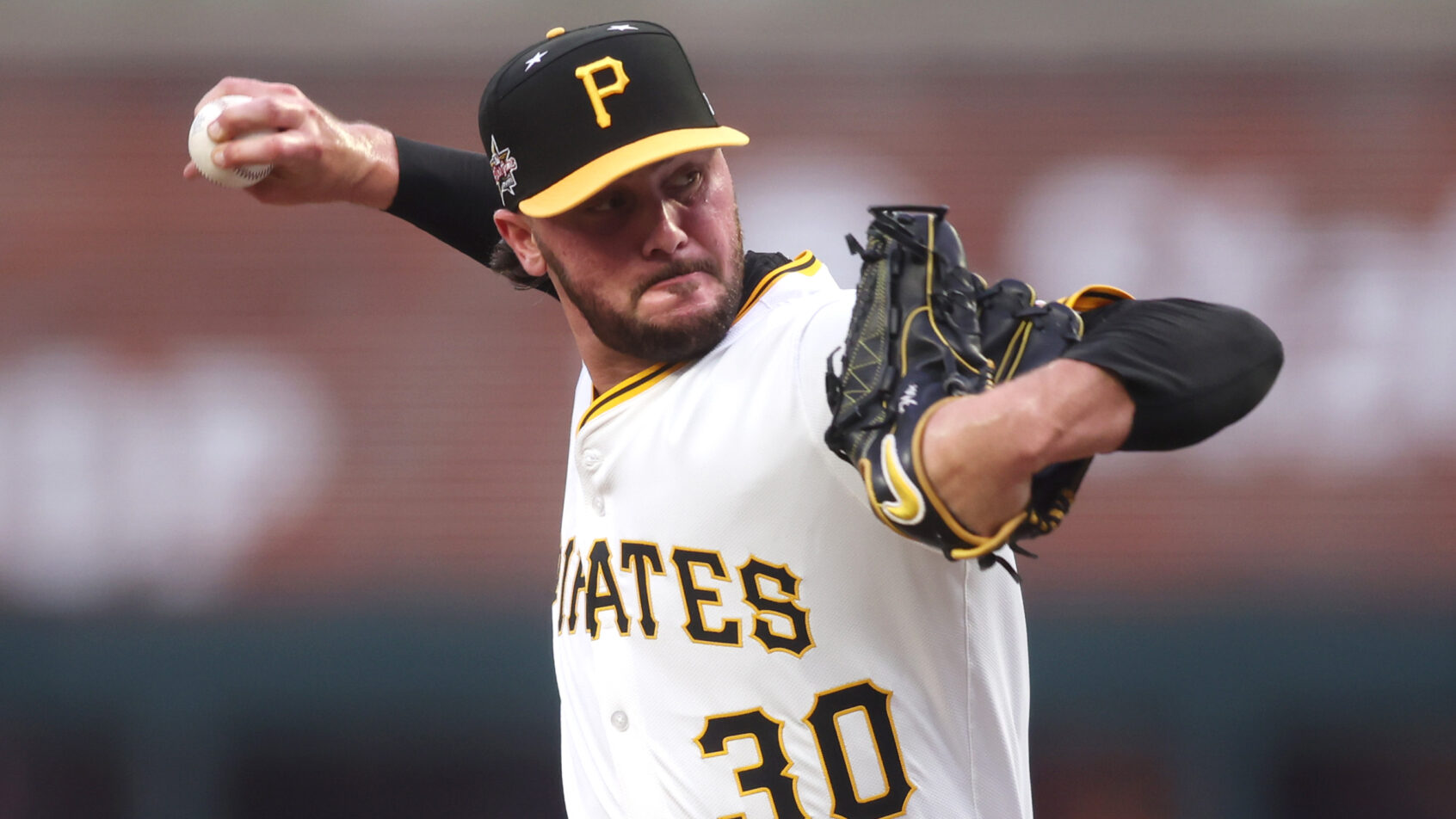 Paul Skenes pitching in the 2025 MLB All-Star Game