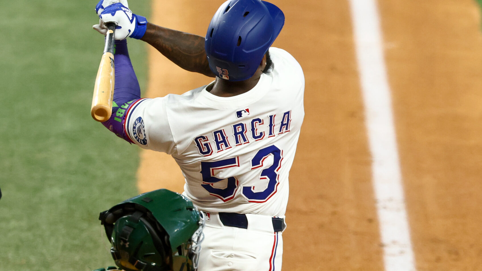 Adolis Garcia hits a home run