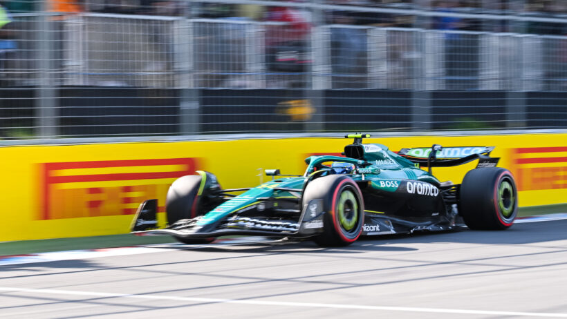 Fernando Alonso on-track in Canada (2025).