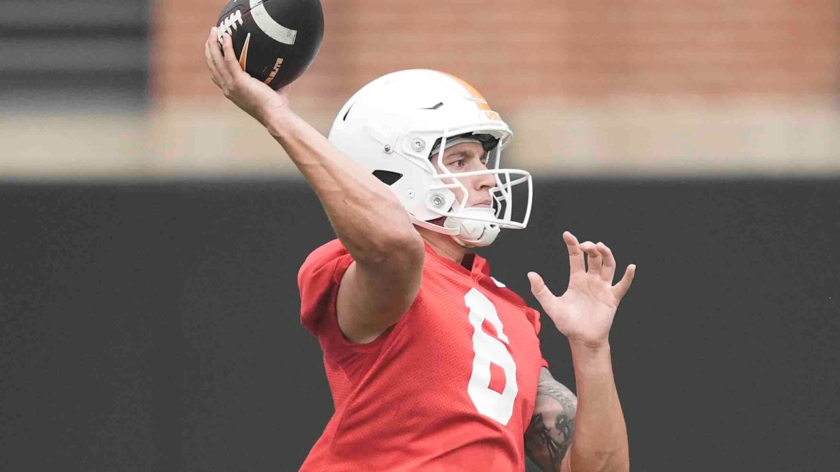 Joey Aguilar at fall practice