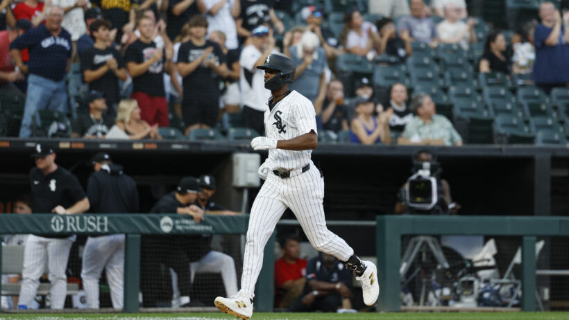 Michael A. Taylor rounding the bases after hitting a home run