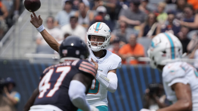 Zach Wilson fires a pass in a preseason game versus the Bears.