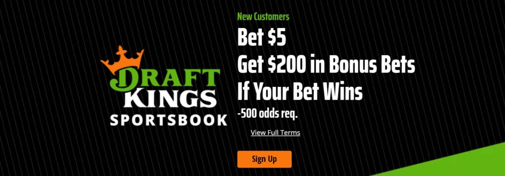 Best US sports betting promos. DraftKings Bet $5, Get $200 If You Win