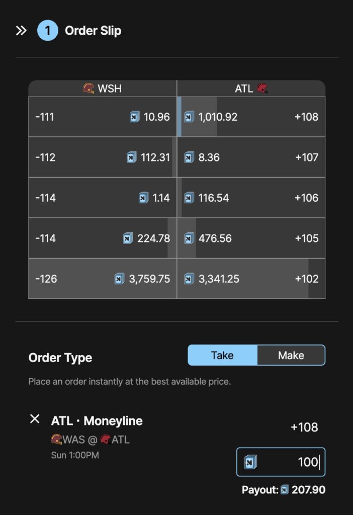 Novig Order Slip