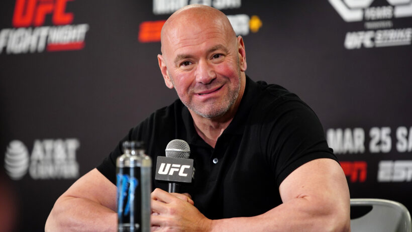 UFC president Dana White at a press conference after UFC Fight Night