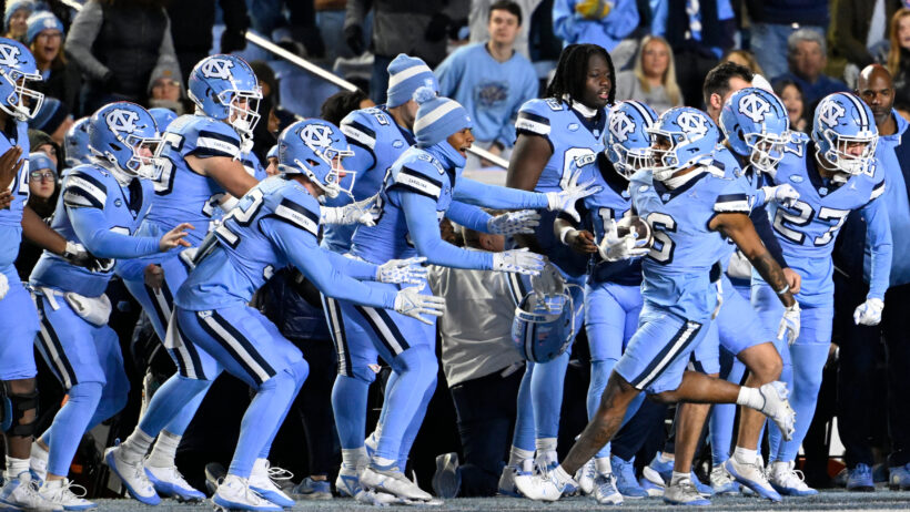 North Carolina Tar Heels wide receiver Nate McCollum running with the ball