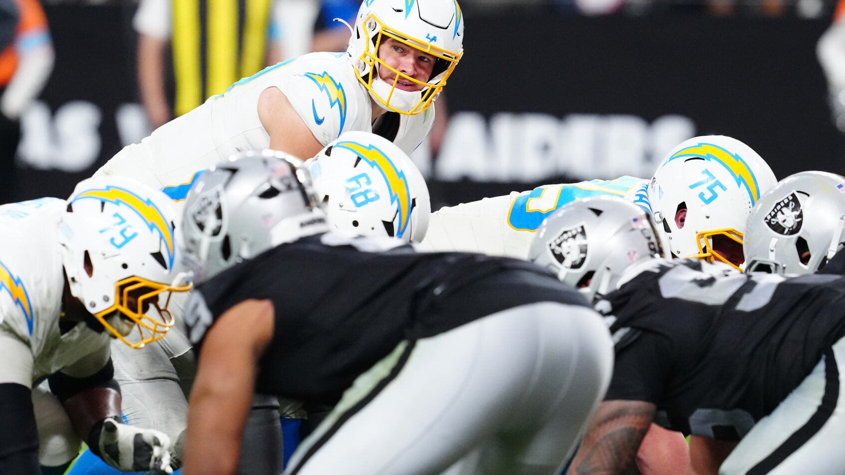 Los Angeles Chargers quarterback Justin Herbert under center