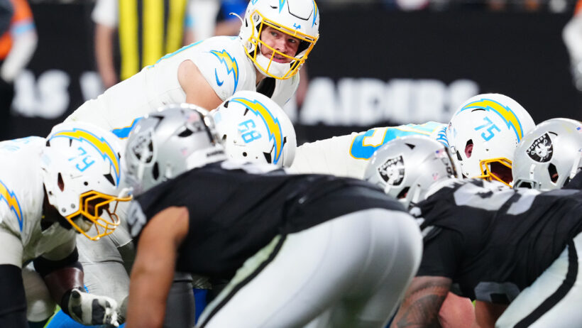 Los Angeles Chargers quarterback Justin Herbert under center