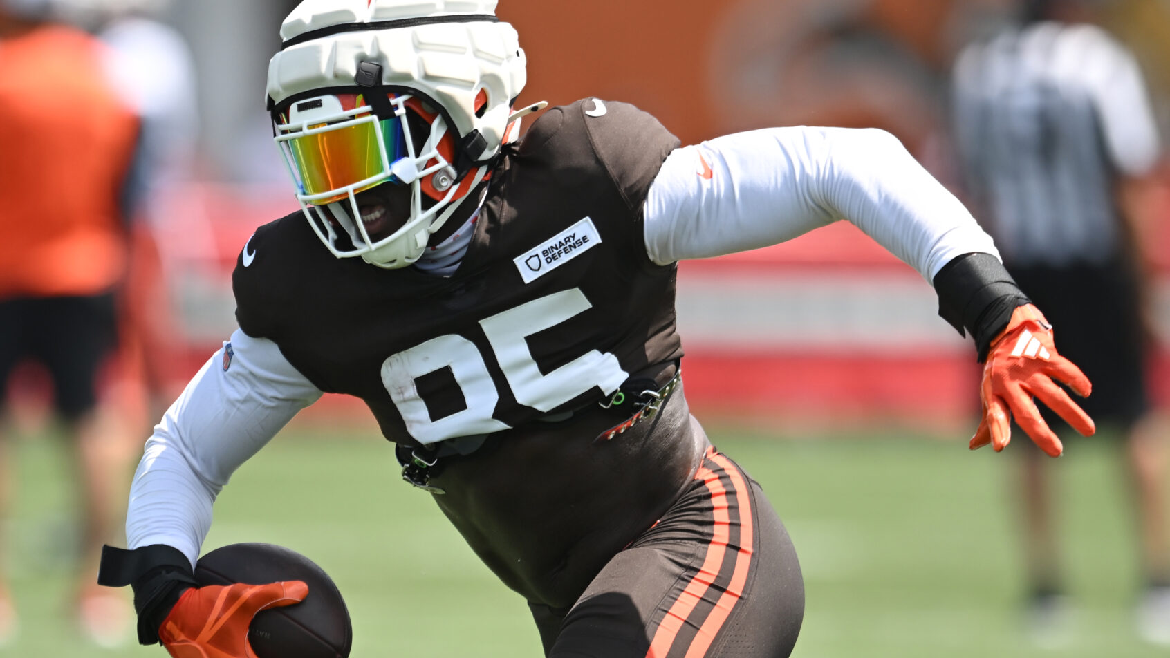 David Njoku at training camp