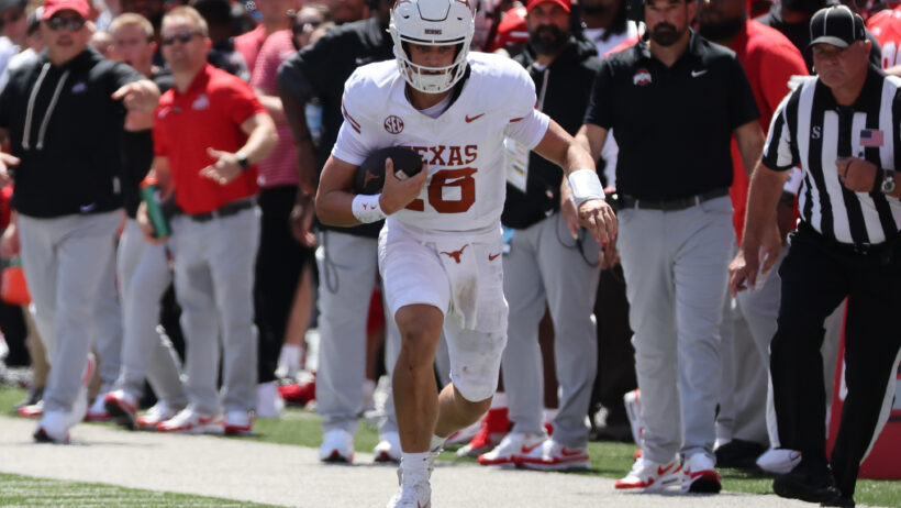 Arch Manning runs the ball against Ohio State