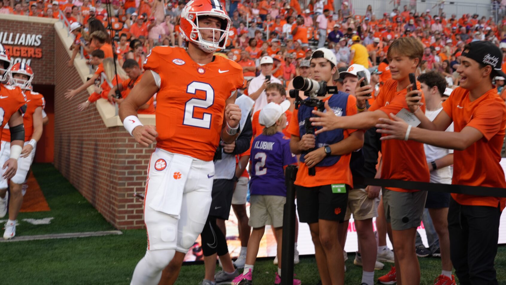 Cade Klubnik entering the game vs LSU