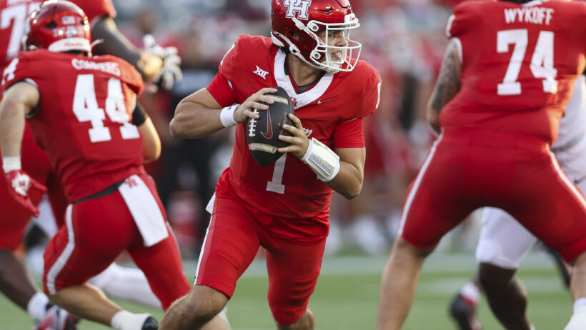 Conner Weigman scrambles out of pocket