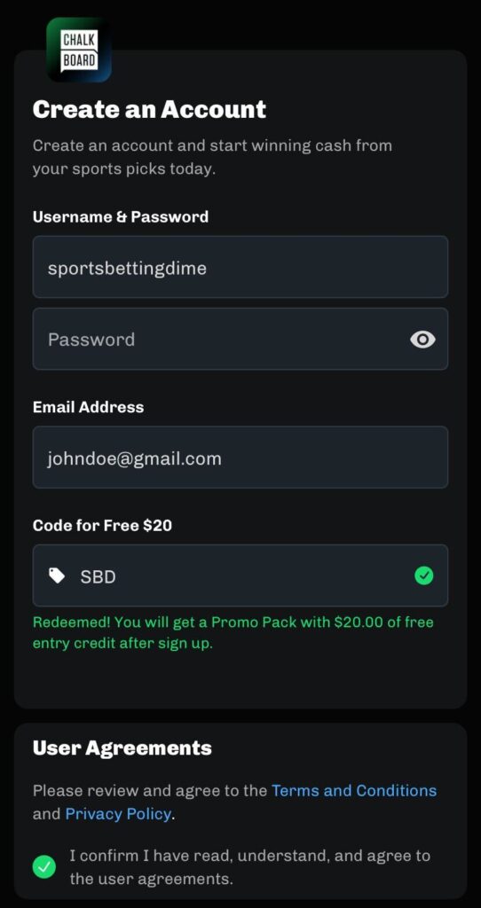 chalkboard fantasy sports create account