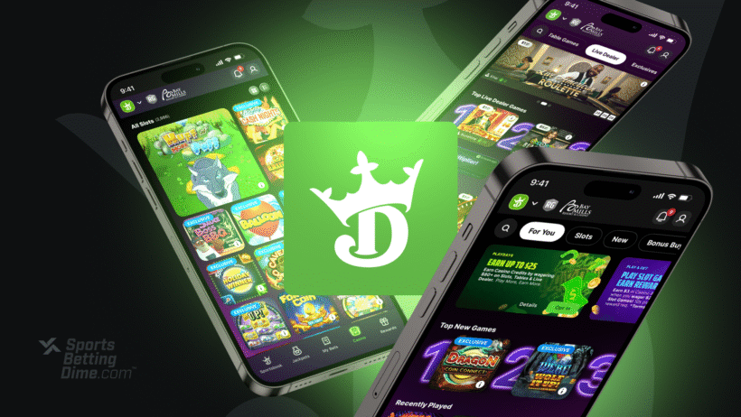 draftkings casino icon with mobile app screenshots