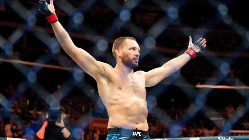 Reinier de Ridder celebrates after a victory over Bo Nikcal.