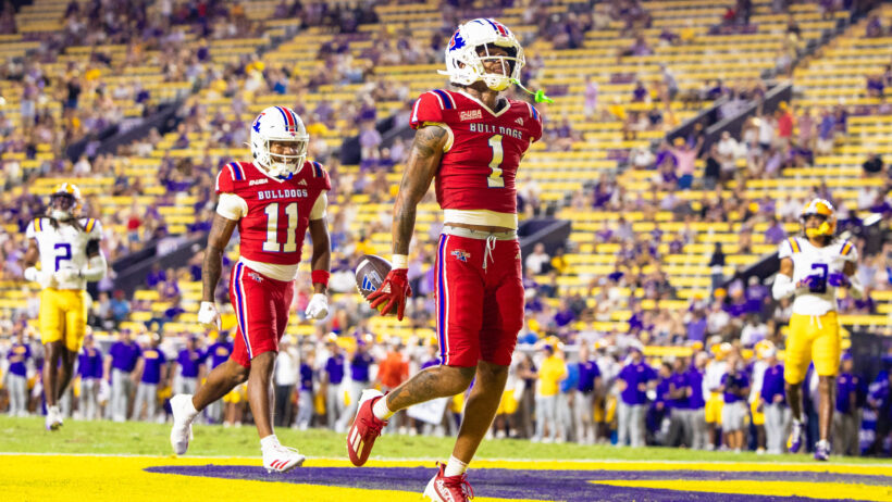 LA Tech celebrates against LSU