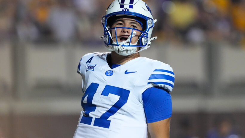 Bear Bachmeier celebrating TD