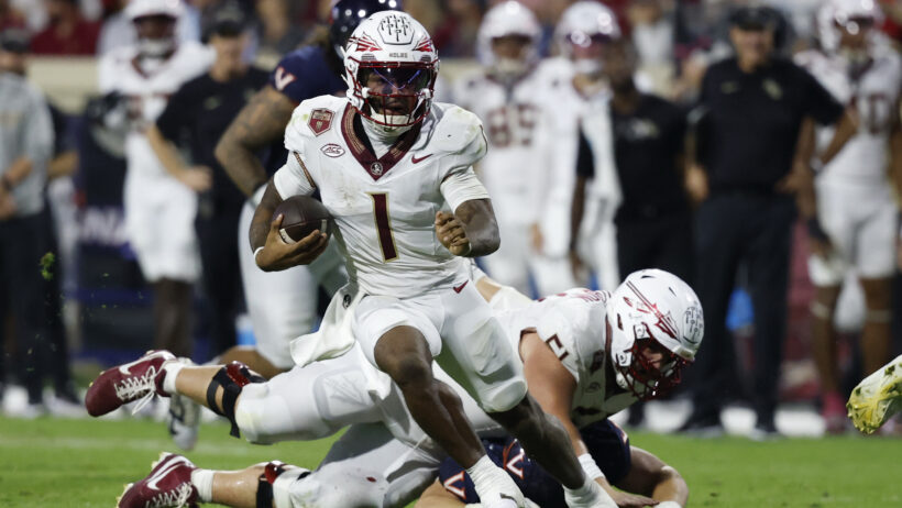 Tommy Castellanos runs for a big gain versus Virginia.