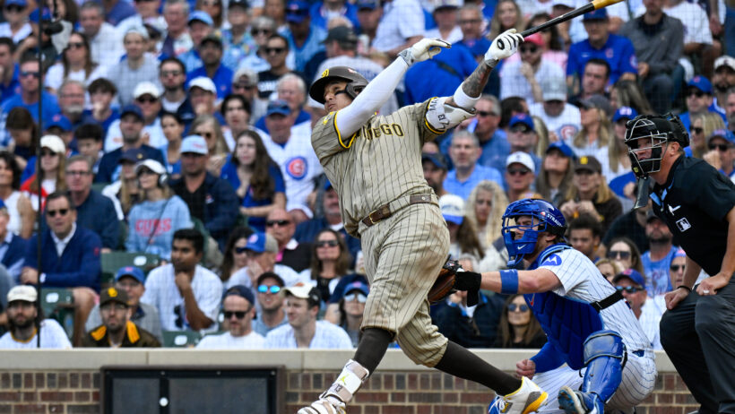 Manny Machado hitting a home run