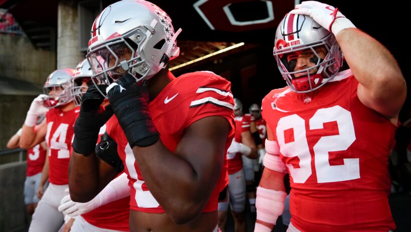 Ohio State exits the tunnel for a game against Minnesota.