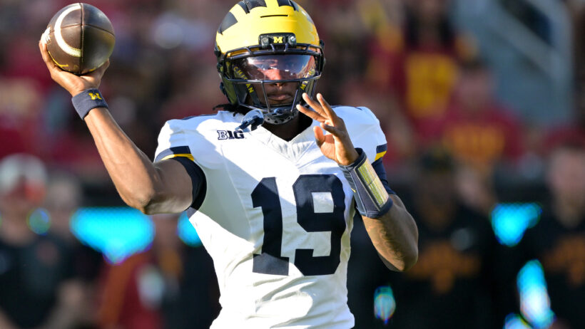 Bryce Underwood leads his Michigan Wolverines.